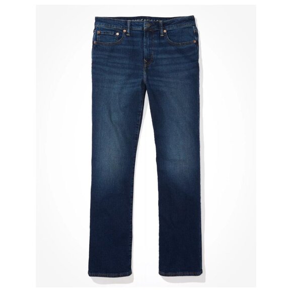 American Eagle Men's Original Bootcut Blue Jeans, Dark Wash Denim, Size 33 X 32 - Picture 1 of 16